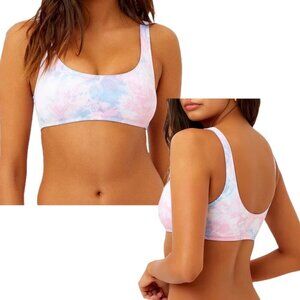 Frankies Bikinis - NWT, ‘Twenty Five’ Bikini Top, Funfetti Tie-Dye - Pink Large